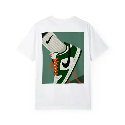 Nike Dunk Low Green Orange Laces Illustration