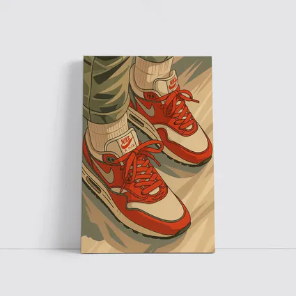 Nike Air Max Red Sneakers Anime Style