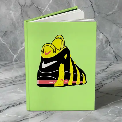 Nike Sneaker Bold Cartoon Art Green Background