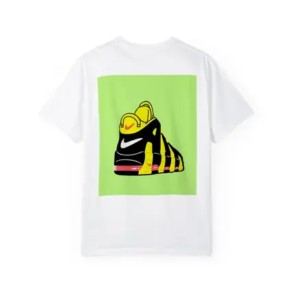 Nike Sneaker Bold Cartoon Art Green Background