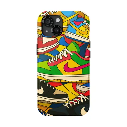 Nike Dunk Sneakers Pop Art Colorful Stack