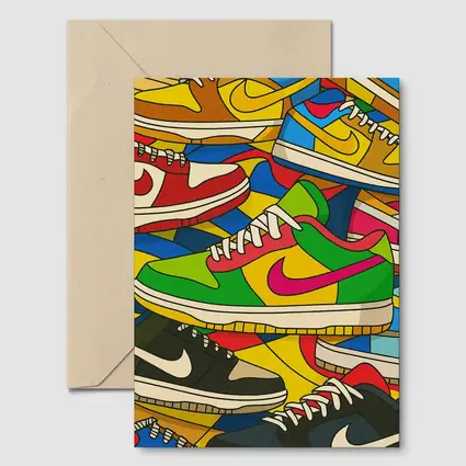 Nike Dunk Sneakers Pop Art Colorful Stack