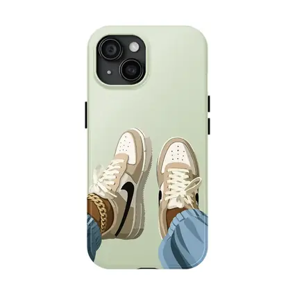 Nike Air Force One Sneakers Sage Green Background