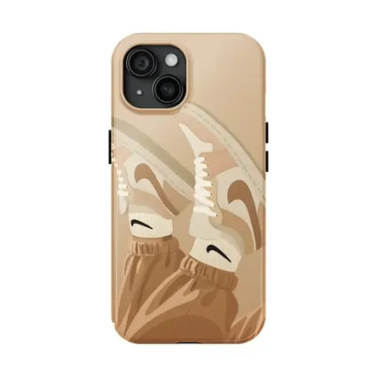 Nike Sneakers Beige Flat Lay Art