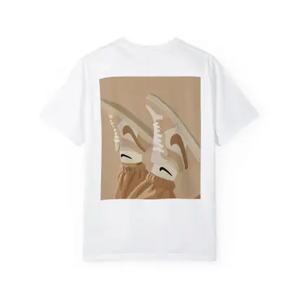 Nike Sneakers Beige Flat Lay Art
