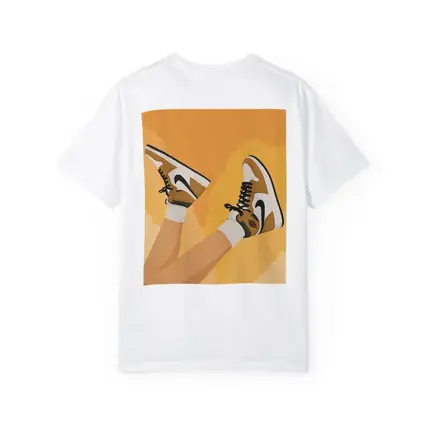 Nike Air Jordan Sneakers Warm Yellow Background