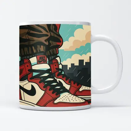 Air Jordan One Sneakers City Skyline Pop Art