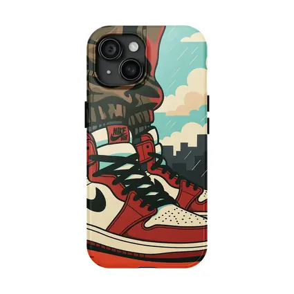 Air Jordan One Sneakers City Skyline Pop Art
