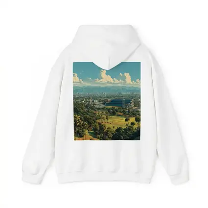 Dodger Stadium Los Angeles Skyline Illustration Art