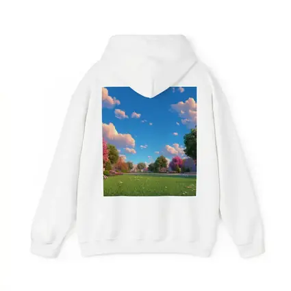 Sunny Park Meadow Daisies Blue Sky