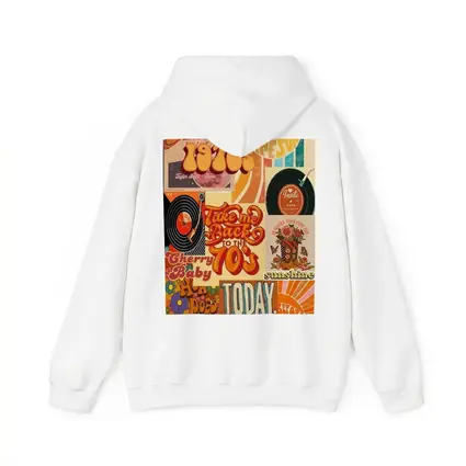 Retro Seventies Groovy Typography Collage Art