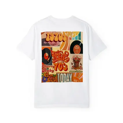 Retro Seventies Groovy Typography Collage Art