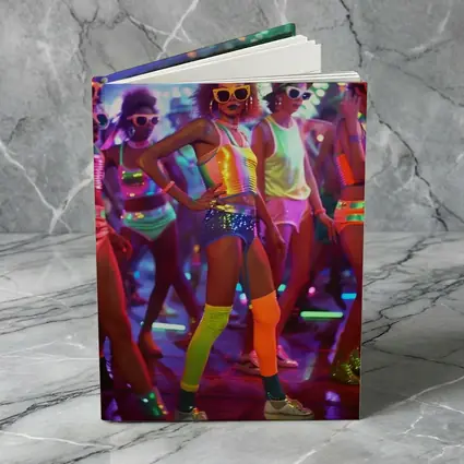 Retro Disco Dancers Neon Dance Floor