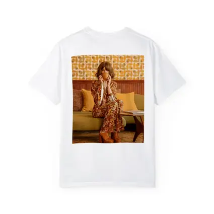 Retro Floral Dress Woman Seventies Interior