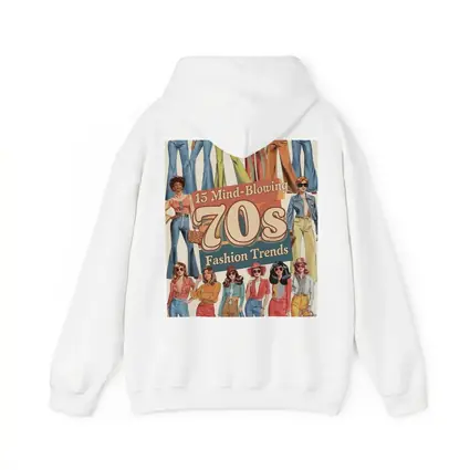 Seventies Fashion Trends Women Retro Illustration