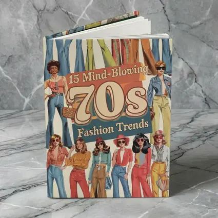 Seventies Fashion Trends Women Retro Illustration