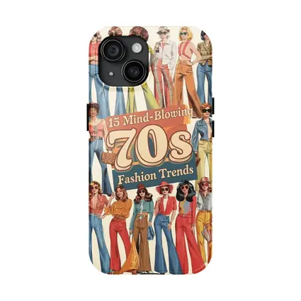 Seventies Fashion Trends Women Retro Illustration
