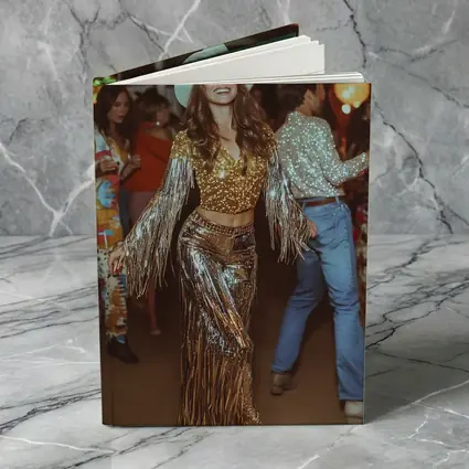 Gold Sequin Cowgirl Dancing at Party