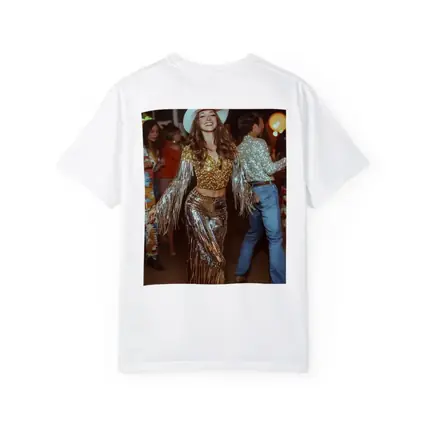 Gold Sequin Cowgirl Dancing at Party