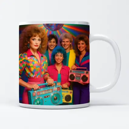 Retro Eighties Group Disco Ball Neon Party