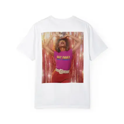 Get Funky Retro Disco Ball Purple Shirt