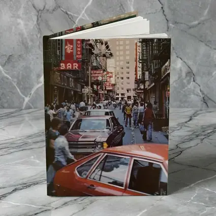 New York Chinatown Busy Street Retro Scene