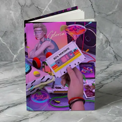 Eighties Mixtape Cassette Tape Neon Scene
