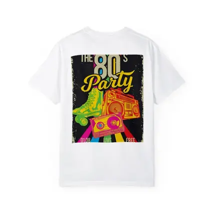 Retro Eighties Party Boombox Roller Skates Art