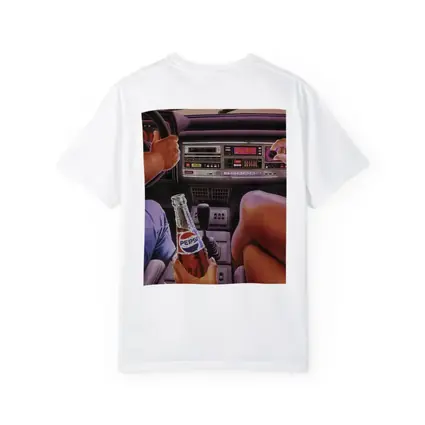 Retro Eighties Car Interior Pepsi Illustration