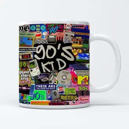 Nineties Kid Retro Nostalgia Collage Art
