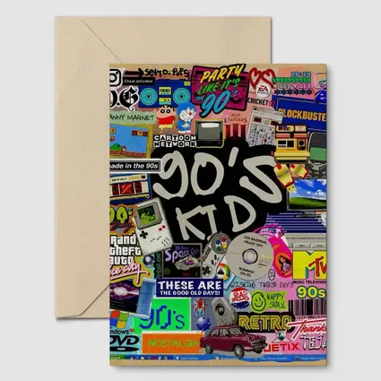 Nineties Kid Retro Nostalgia Collage Art