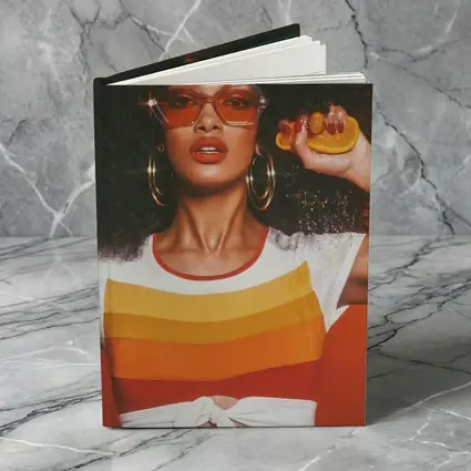 Retro Seventies Woman With Orange Sunglasses