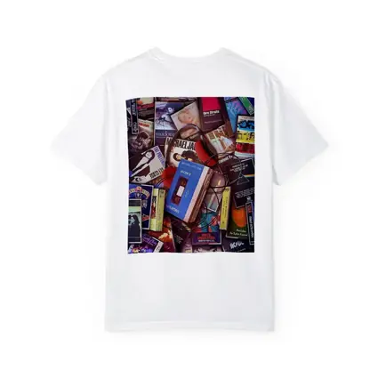 Retro Cassette Tapes Iconic Album Covers Collage