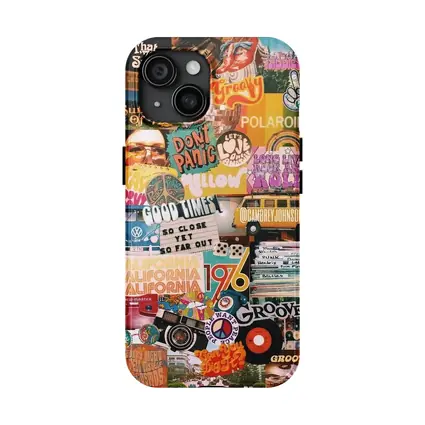 Retro Seventies Groovy Collage Wall Art