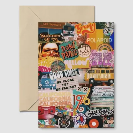 Retro Seventies Groovy Collage Wall Art