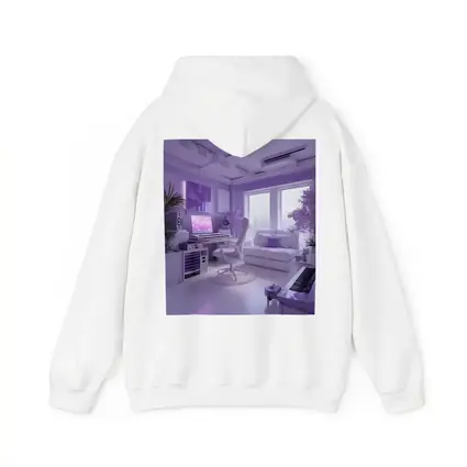 Purple Music Studio Room Interior Art
