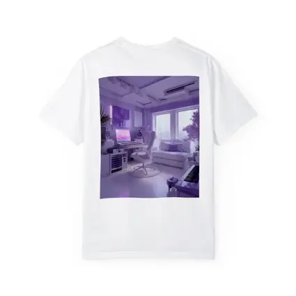 Purple Music Studio Room Interior Art