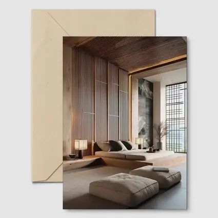Japanese Minimal Calm Bedroom Interior Wood Design