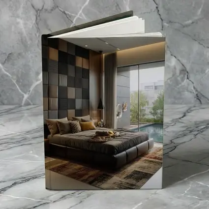 Luxury Modern Bedroom With Pool View