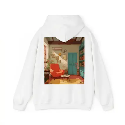 Cozy Retro Living Room Interior Illustration Art