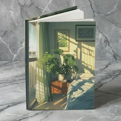 Anime Bedroom Morning Light Monstera Plant