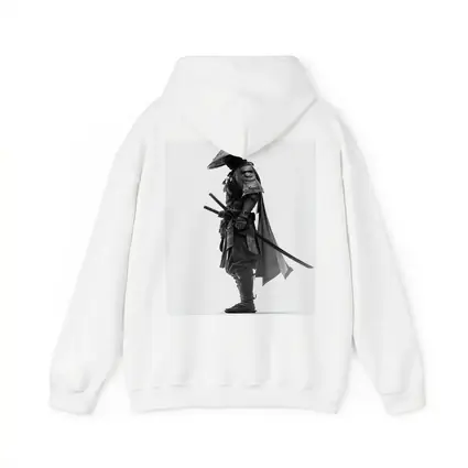 Black and White Samurai Warrior with Katana