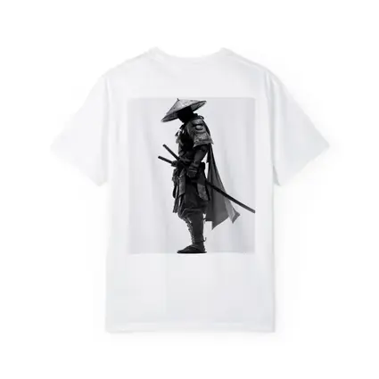 Black and White Samurai Warrior with Katana