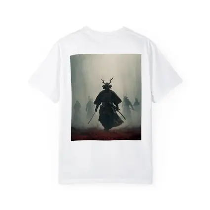 Samurai Warrior Walking Through Misty Battlefield