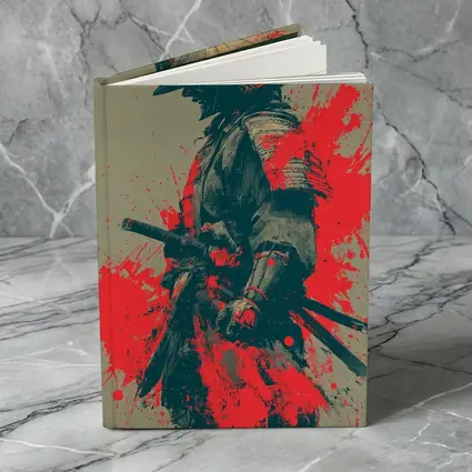 Samurai Warrior Red Ink Splash Art