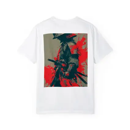 Samurai Warrior Red Ink Splash Art