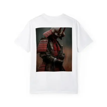 Red Armored Samurai Warrior In Misty Field