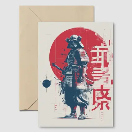 Darth Vader Samurai Red Sun Japanese Art