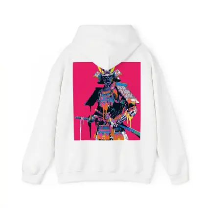 Neon Samurai Warrior Pink Pop Art