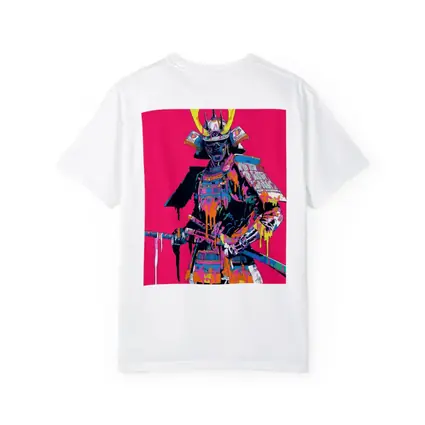 Neon Samurai Warrior Pink Pop Art